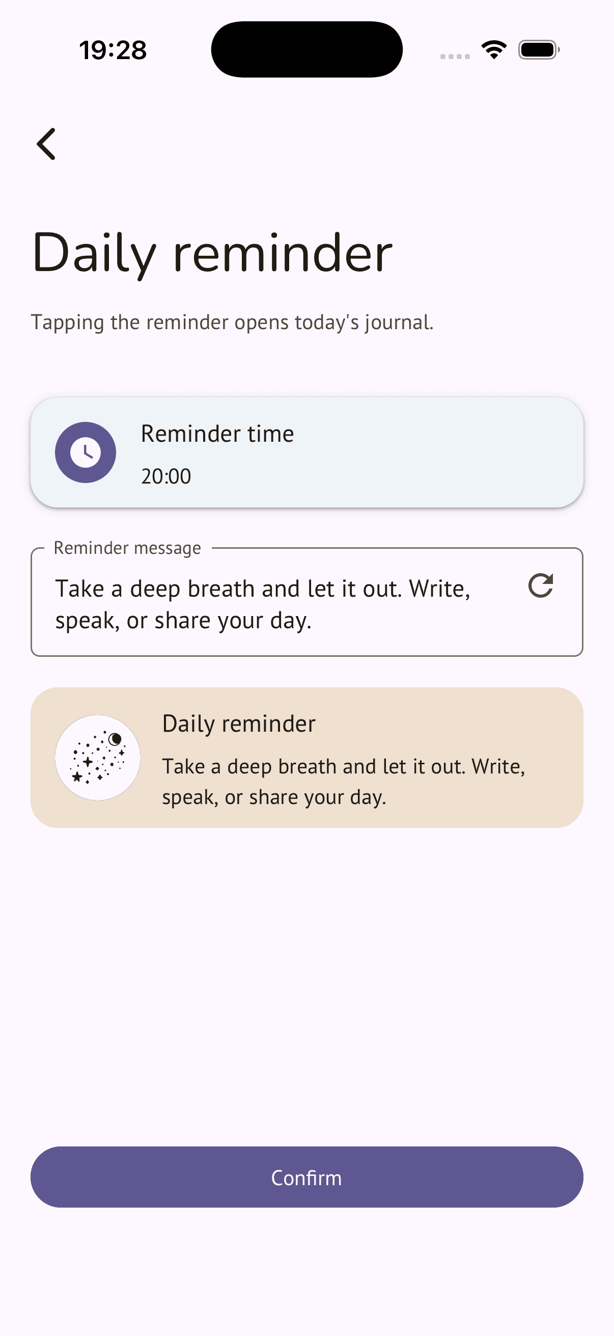 A gentle reminder.