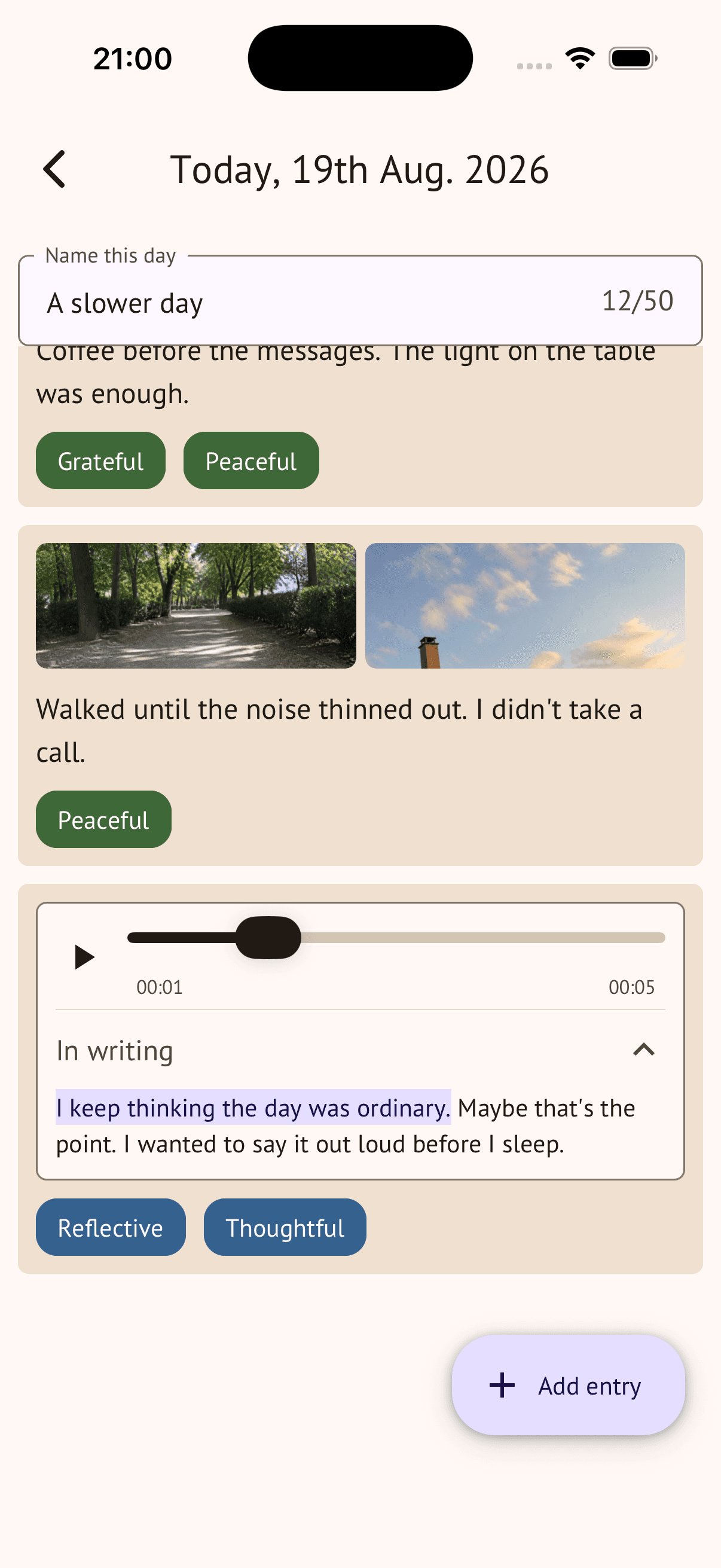 Speak a note. Read it back.